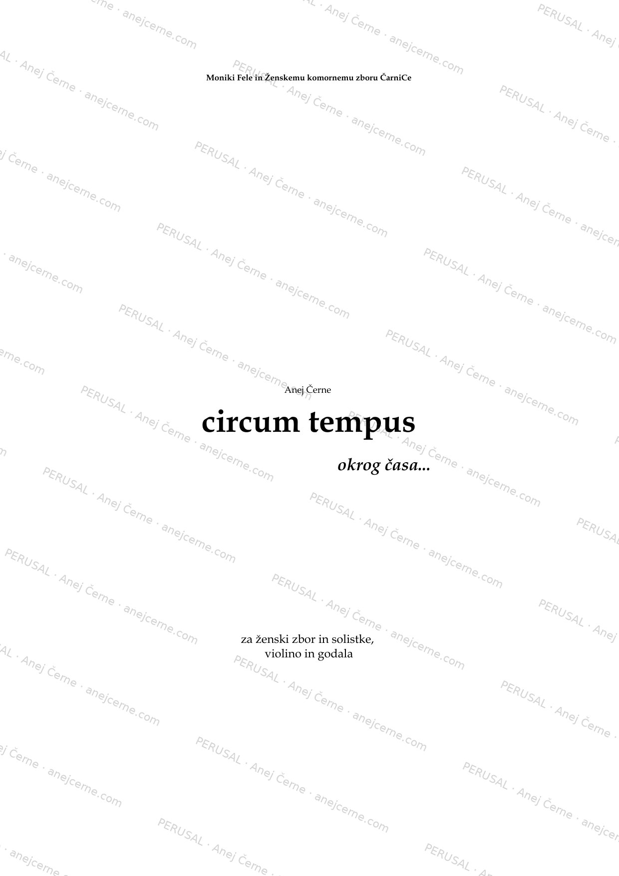 Circum tempus — score preview, page 1