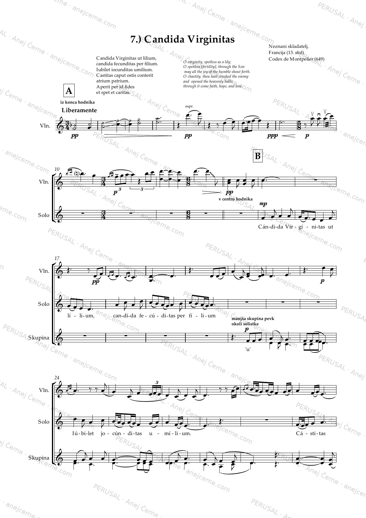 Circum tempus — score preview, page 9