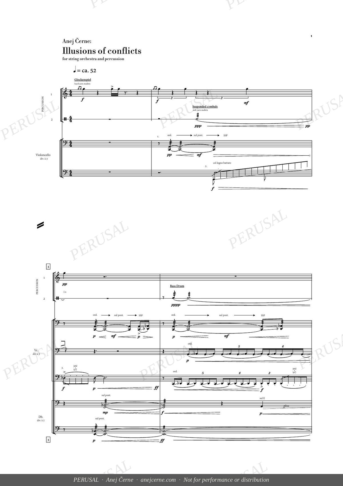 Illusions of Conflicts — score preview, page 1