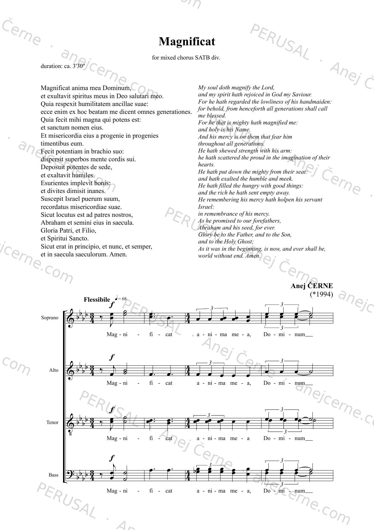 Magnificat — score preview, page 1