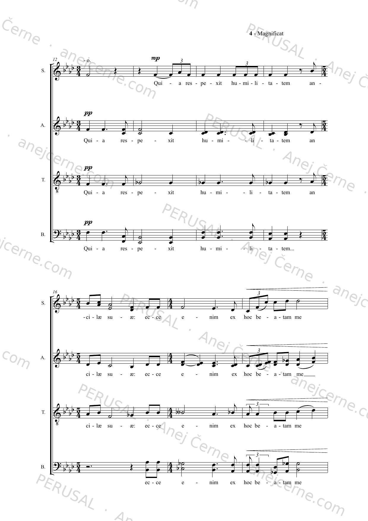 Magnificat — score preview, page 3