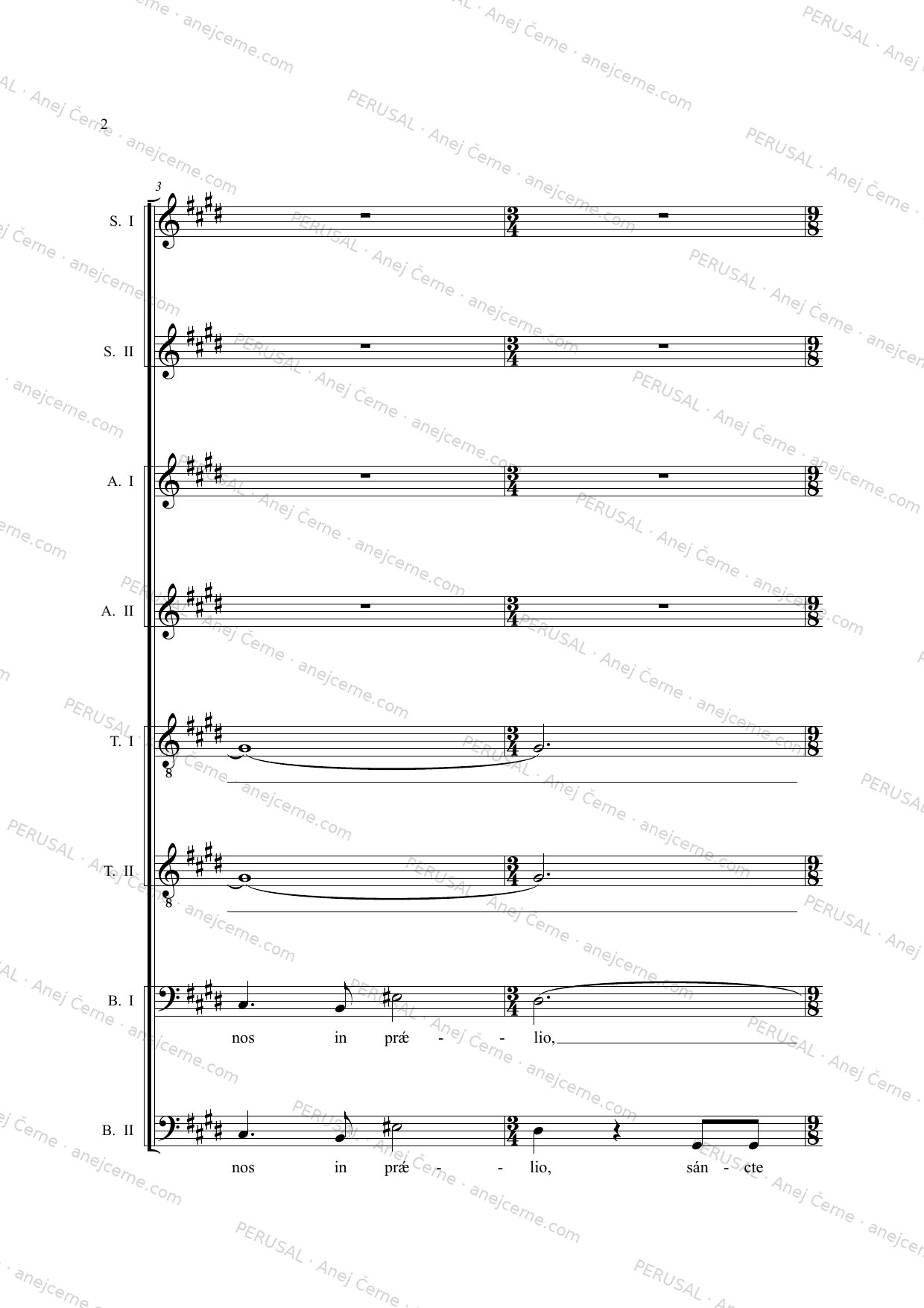 Oratio ad Sanctum Michaël — score preview, page 2