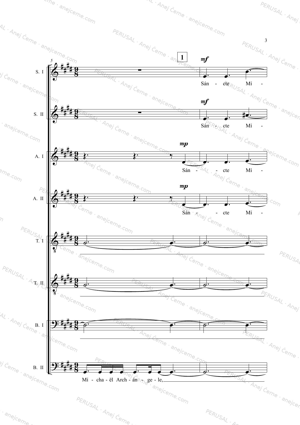 Oratio ad Sanctum Michaël — score preview, page 3