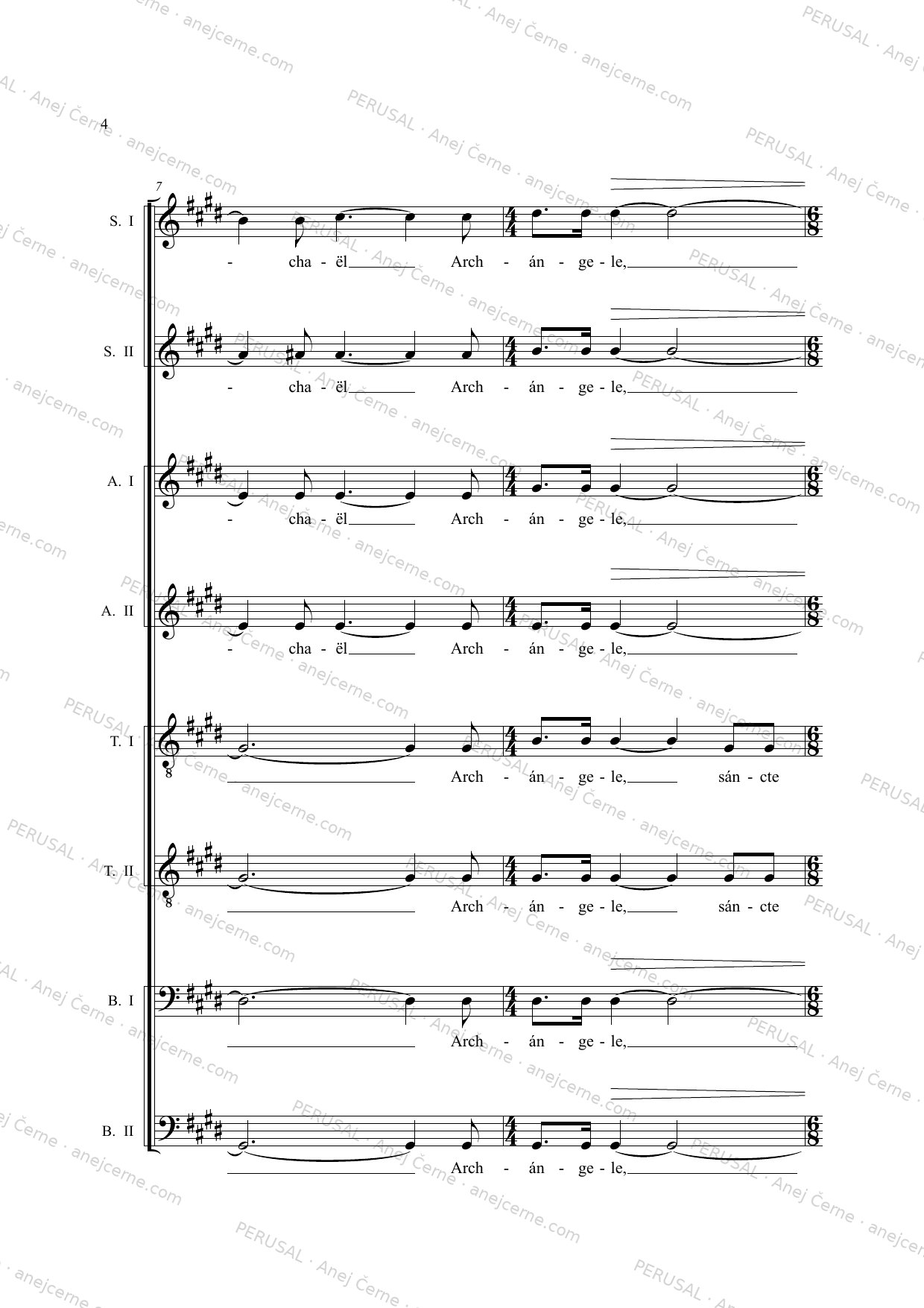 Oratio ad Sanctum Michaël — score preview, page 4