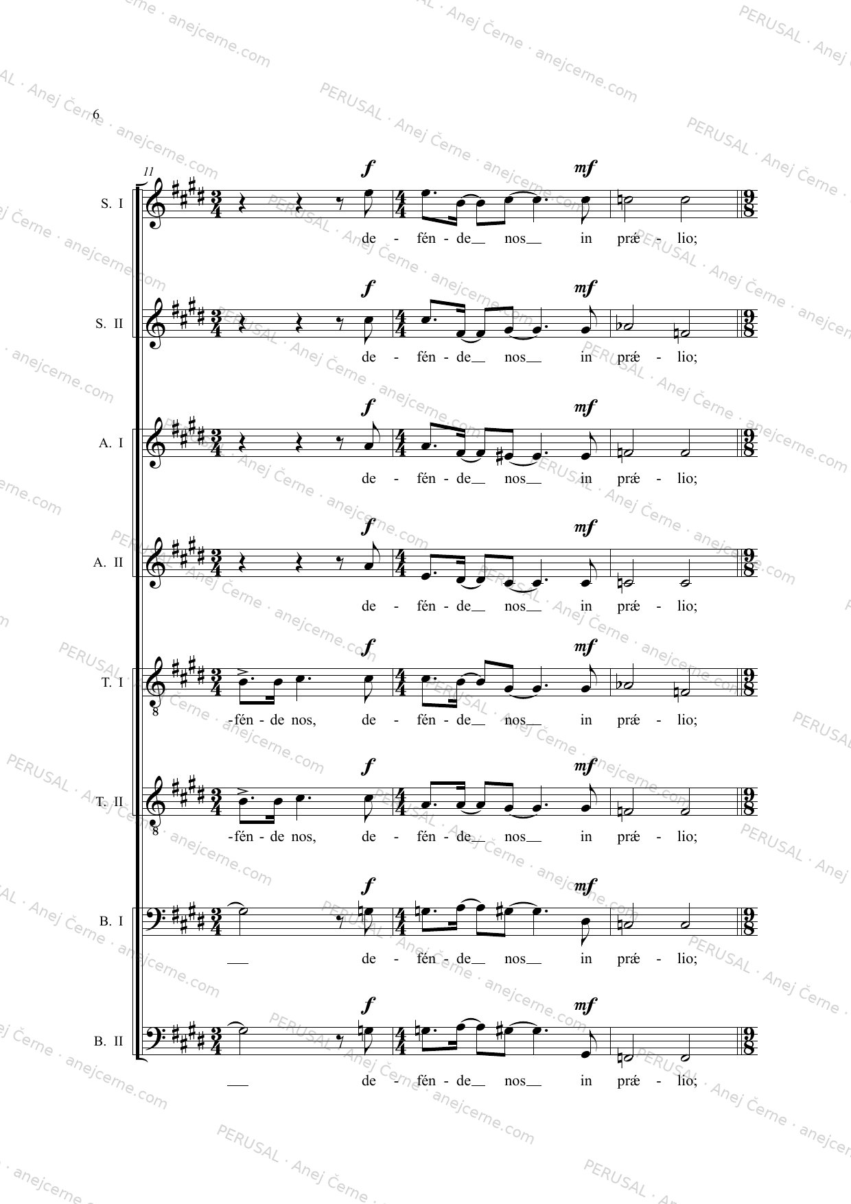 Oratio ad Sanctum Michaël — score preview, page 6