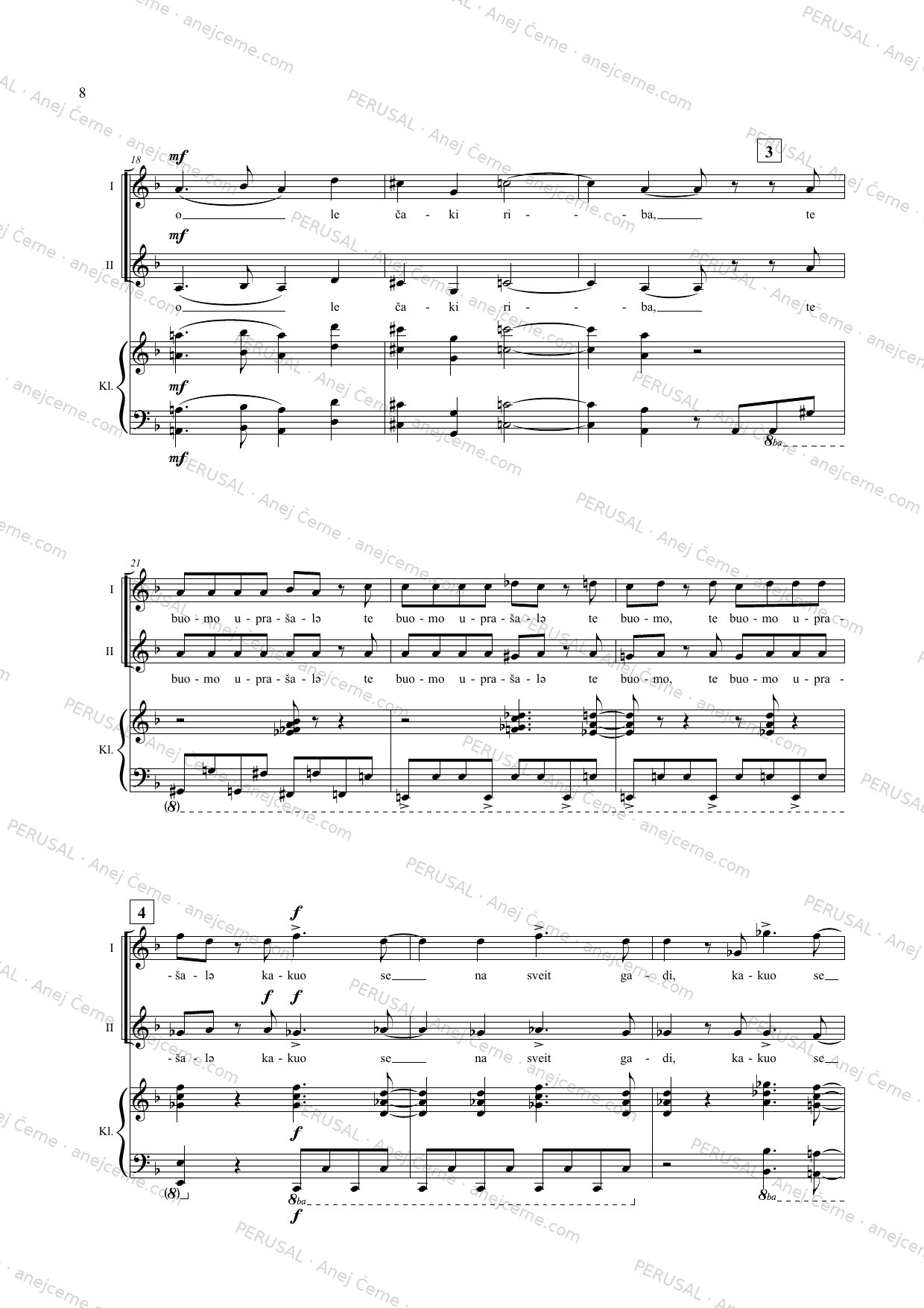 Riba Faronika — score preview, page 3