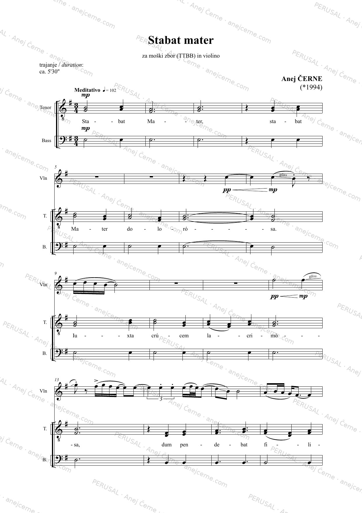 Stabat Mater — score preview, page 1