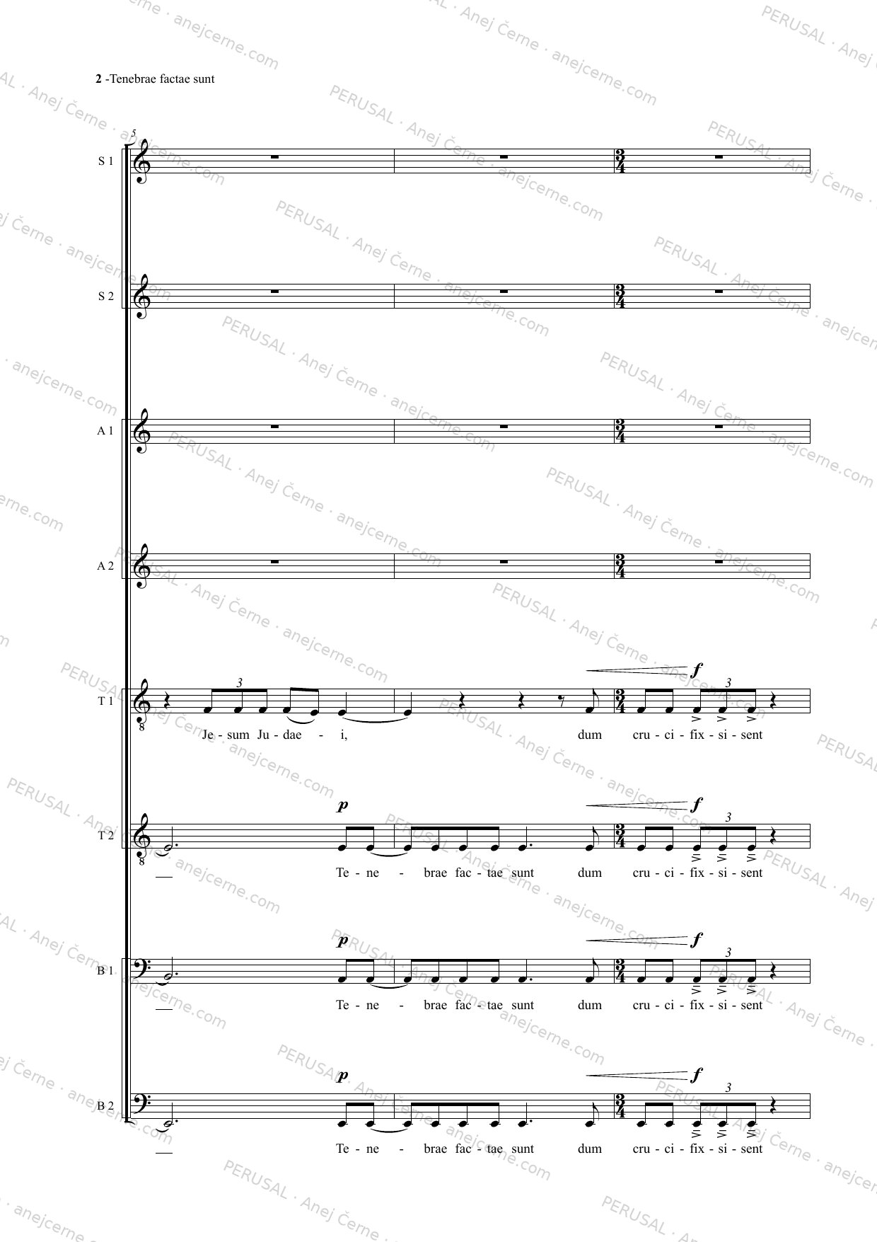 Tenebrae factae sunt — score preview, page 2