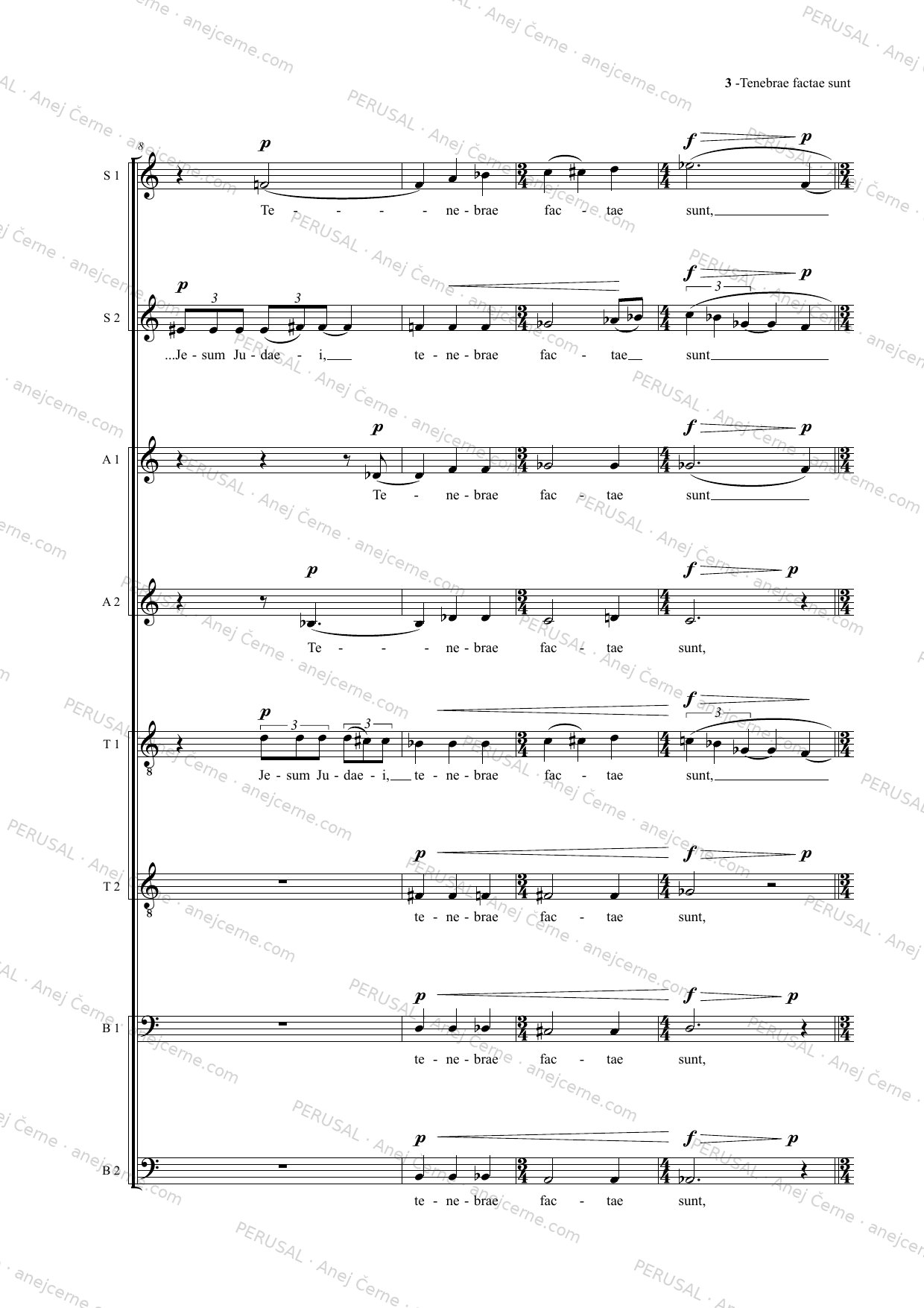 Tenebrae factae sunt — score preview, page 3