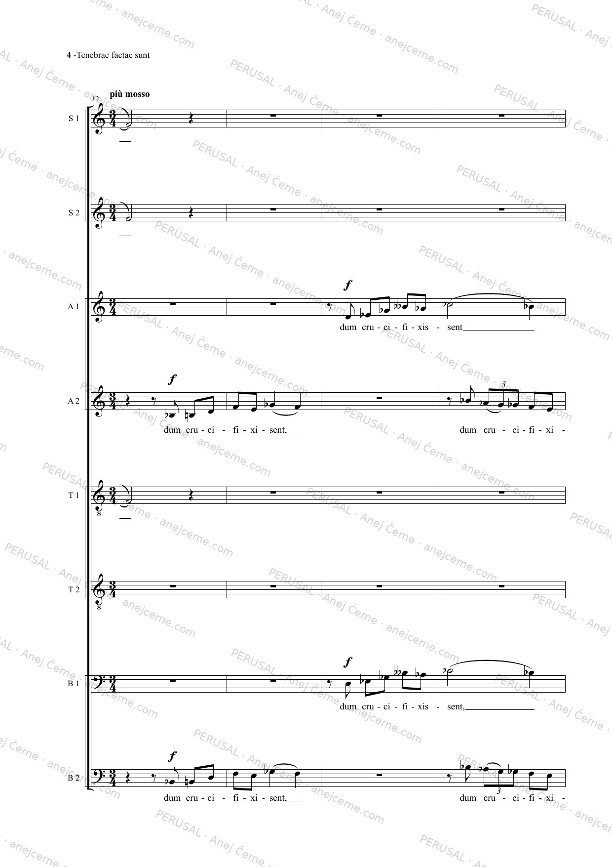 Tenebrae factae sunt — score preview, page 4